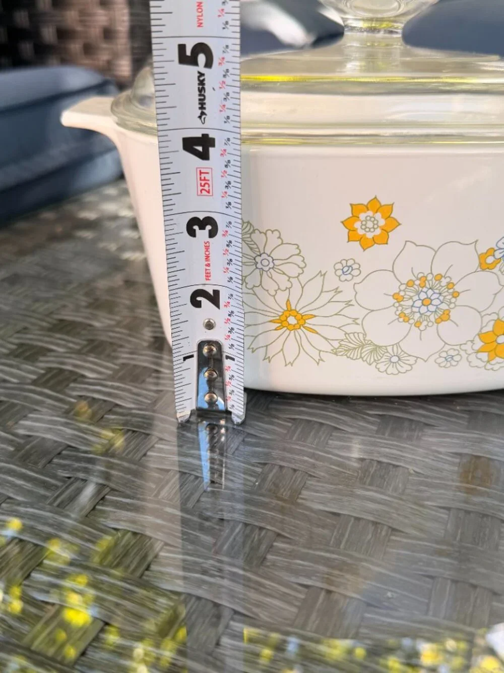 Vtg. CorningWare Floral Bouquet 3Qt.Casserole Dish w/Lid